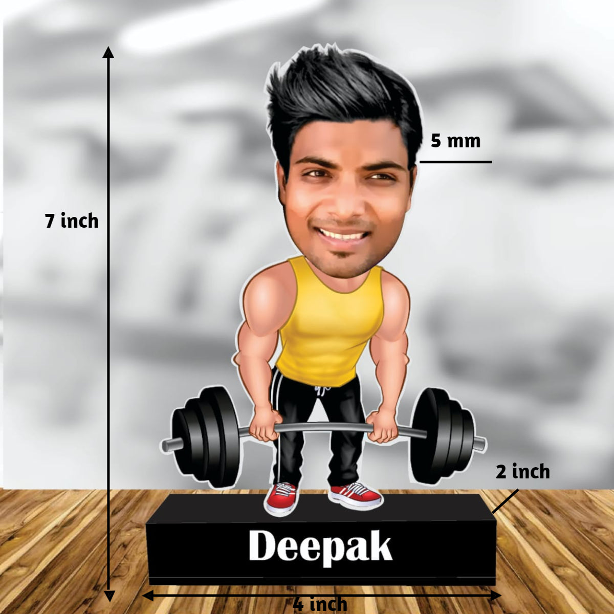 Gift for Fitness freak - Personalized Gym caricature