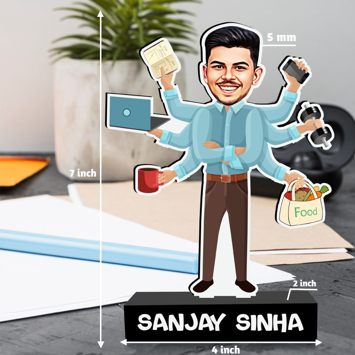 Octopus – Multitasking man caricature – Gift for boys