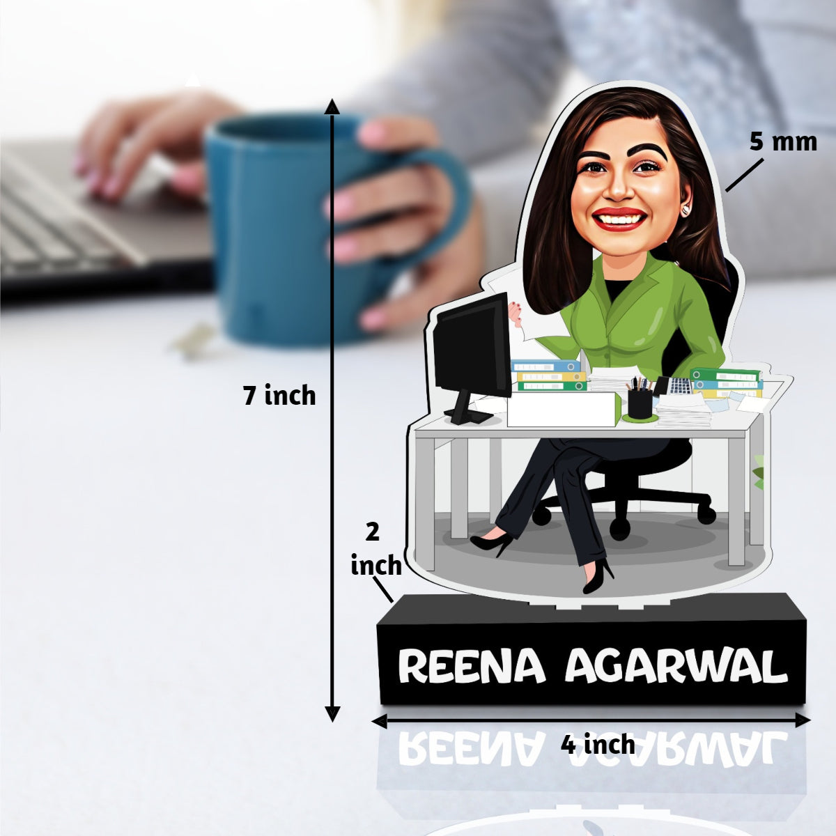 Personalized Boss Queen Caricature – Custom Gift for Boss, Manager, or Mentor