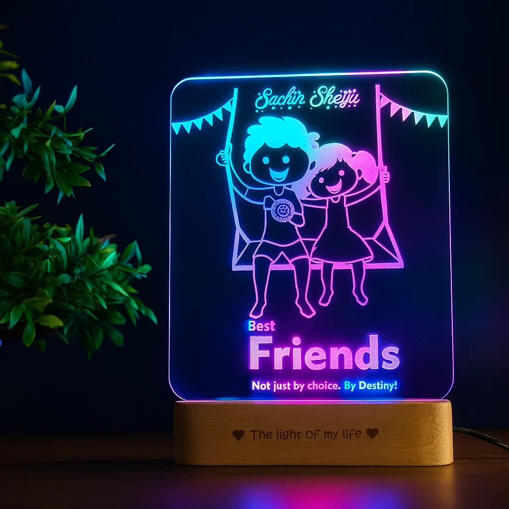 Swinging Siblings Lamp - Rakshabandhan Gift For Sister/Brother