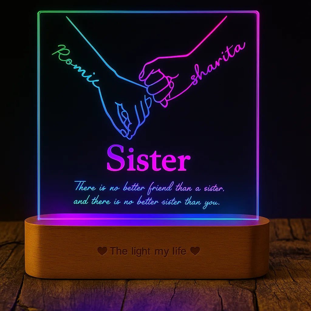 Sisterlove lamp - Birthday gift for sisters