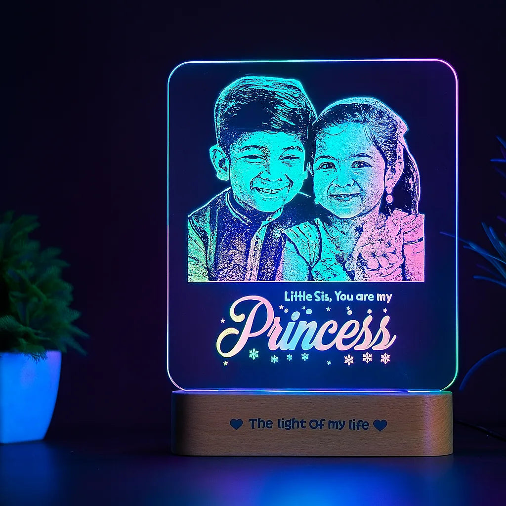 Princess Photo Lamp - Personalized Gift for Sister
