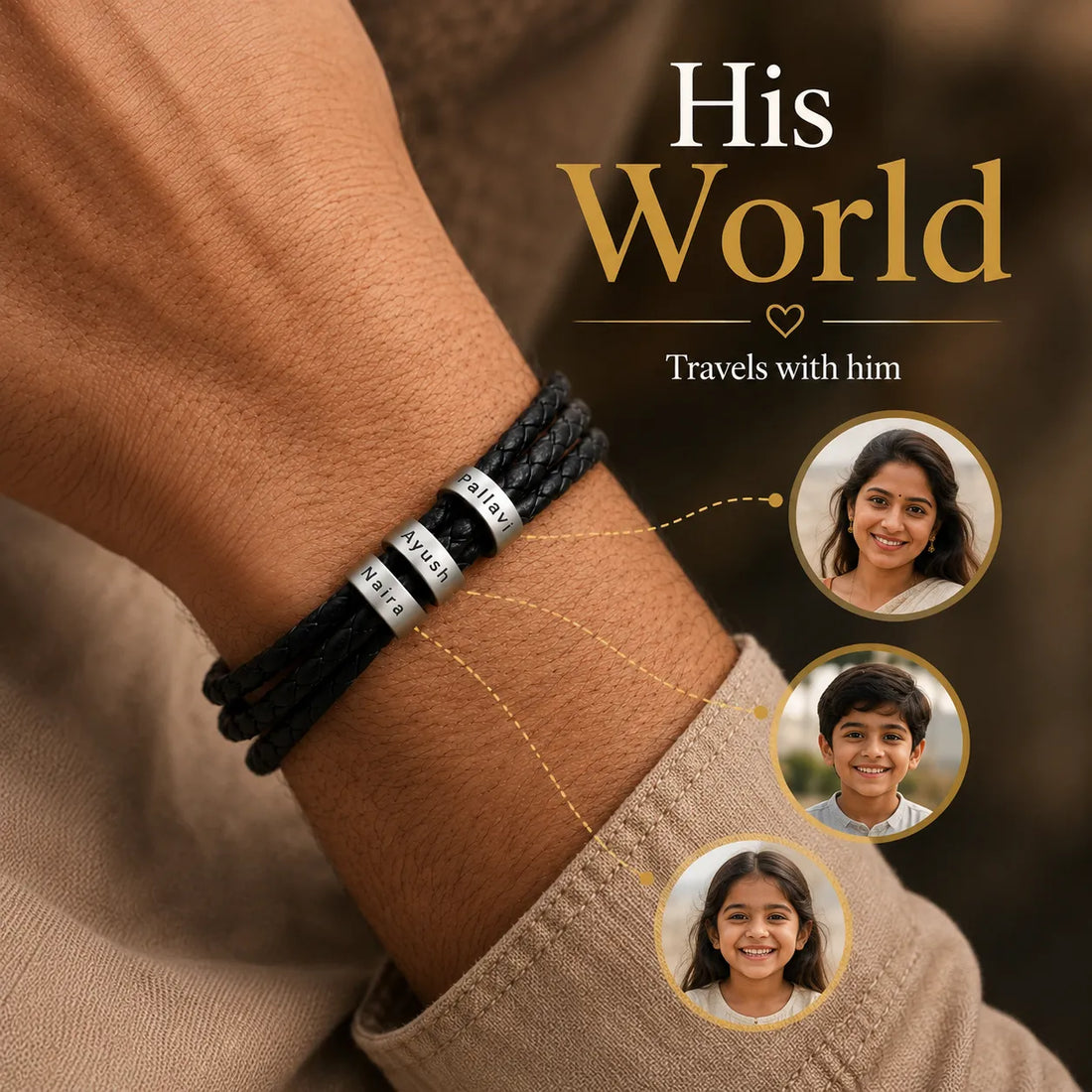 Inner Circle | Personalized Family Name Bracelet for Men
