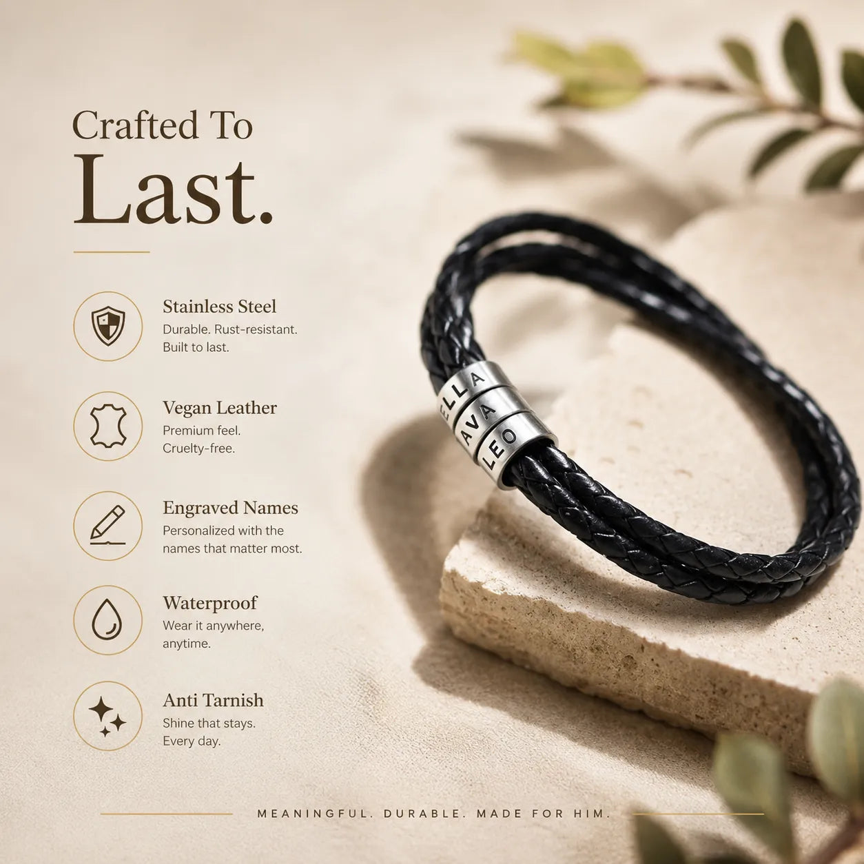 Inner Circle | Personalized Family Name Bracelet for Men