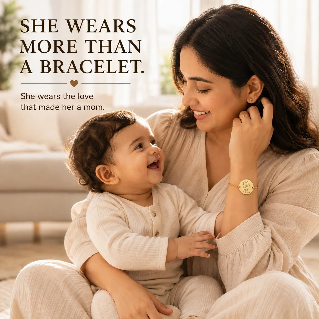 My Little World- Personalized Bracelet | Gift for New Mom | Waterproof Stainless Steel