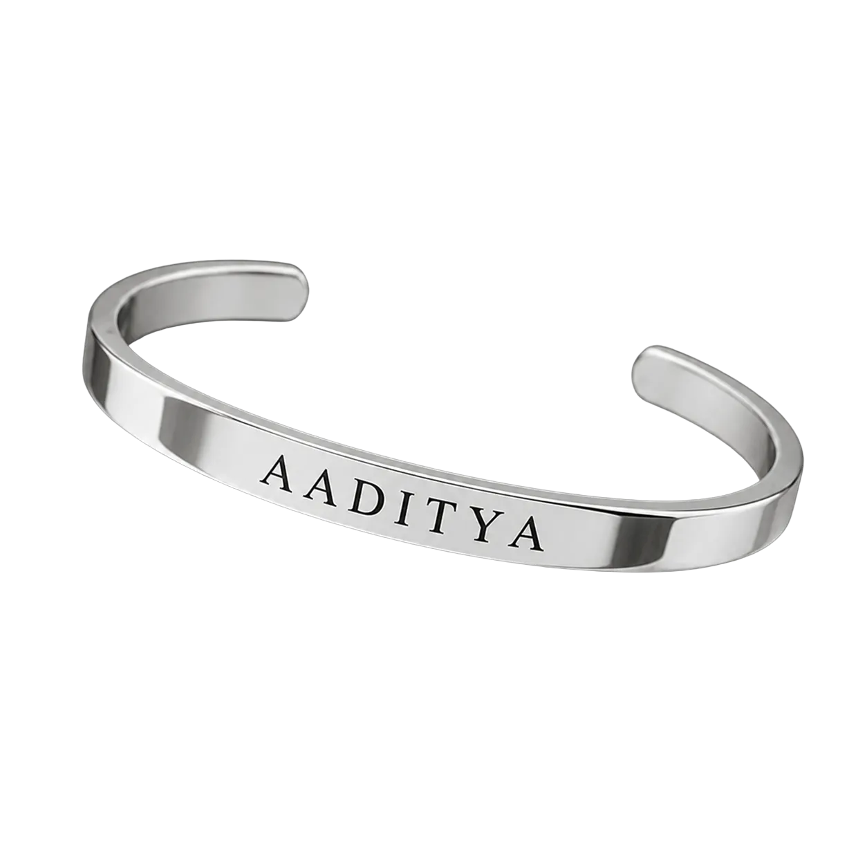 Personalized Brass Kada for Men – Custom Name Engraved Cuff Bracelet | Gift for Men