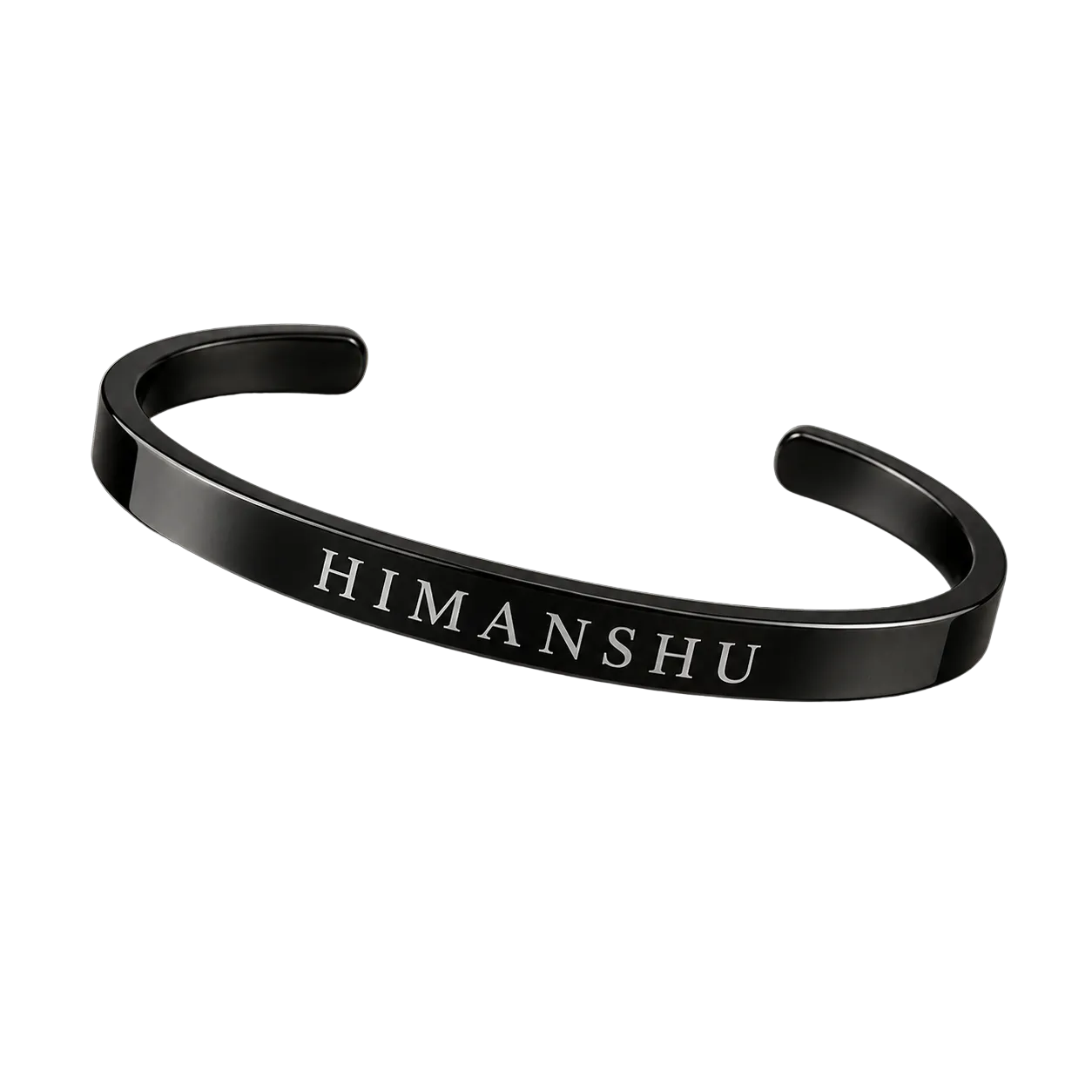 Personalized Brass Kada for Men – Custom Name Engraved Cuff Bracelet | Gift for Men