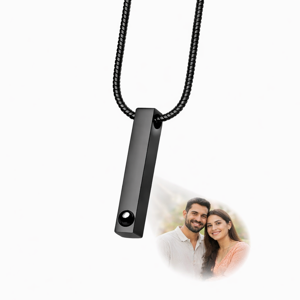 Zoci Voci Orbit Photo Jewellery Necklace – Hidden Picture Inside Pendant | Waterproof Stainless Steel Photo Necklace | Gift for Husband, Wife & Couples