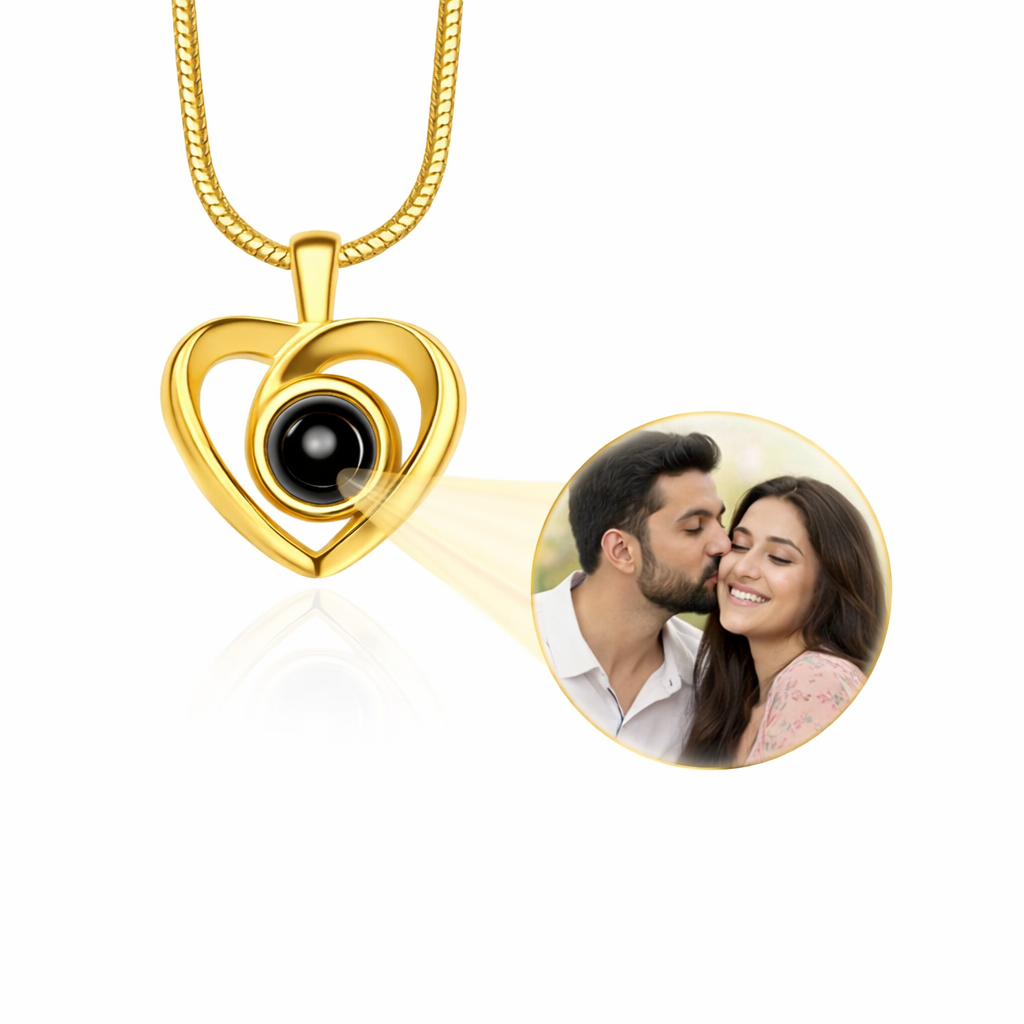 Zoci Voci Orbit Photo Necklace for Women – Hidden Picture Inside | Photo Projection Necklace in Waterproof Stainless Steel | Gift for Wife & Girlfriend