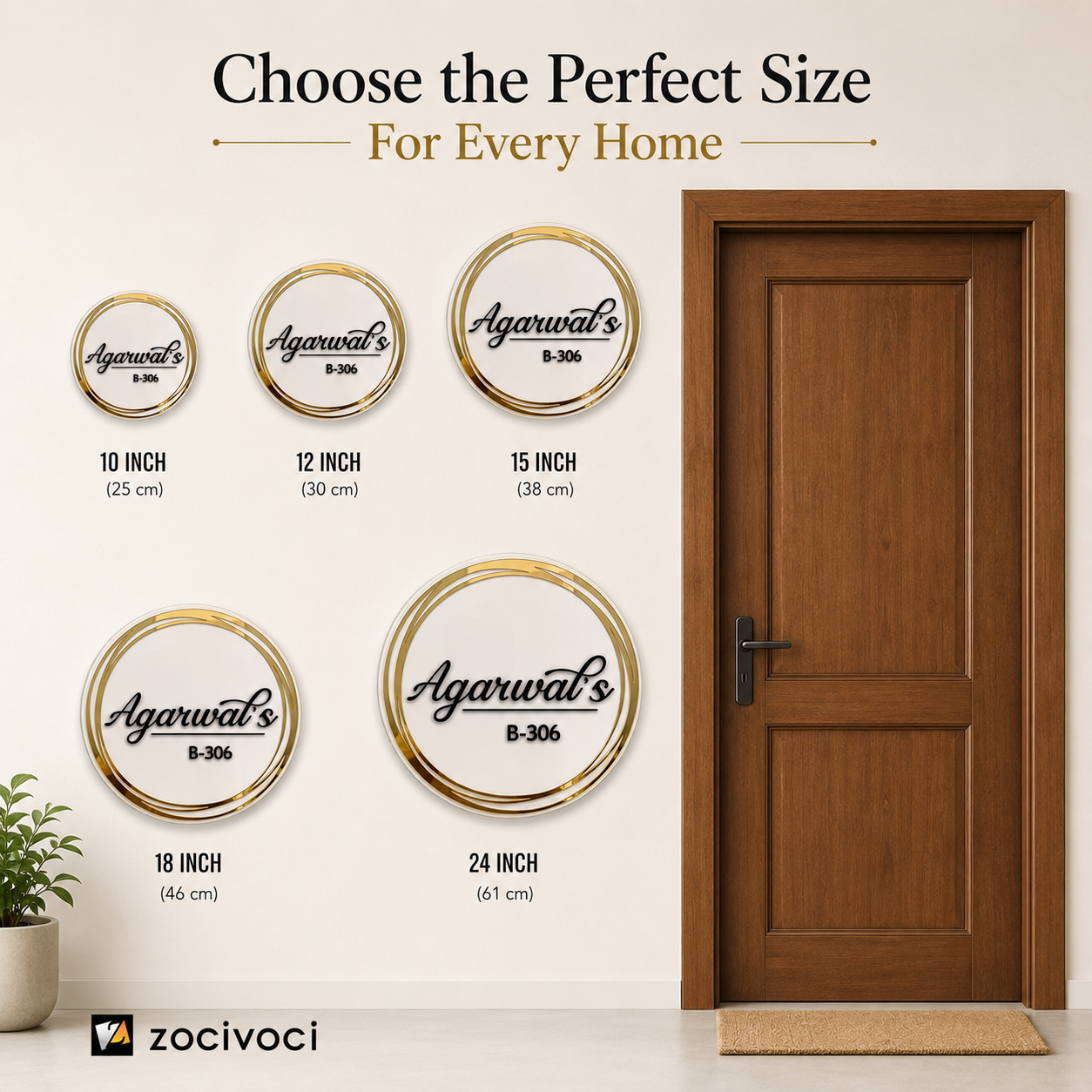 Rings of Gold – A Sassy Name Plate for Door
