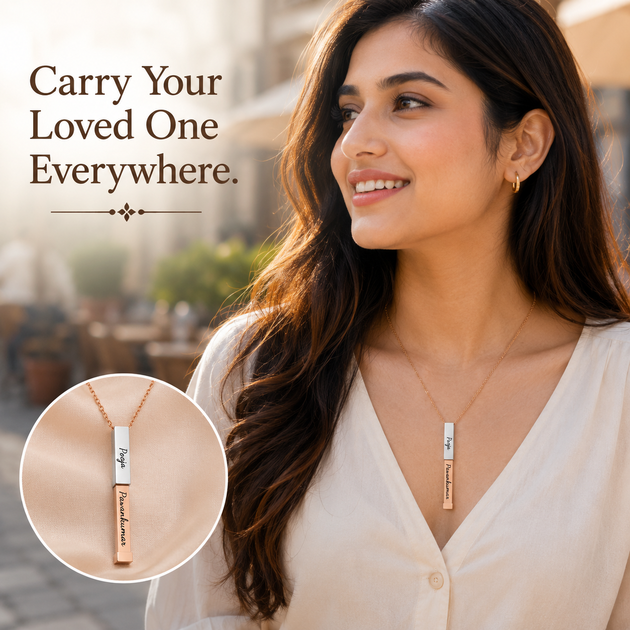 Better Half Personalized Hidden Name Necklace | Custom Gift for Wife & Girlfriend