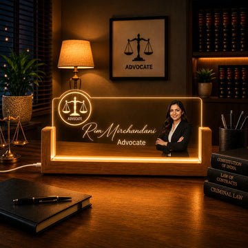 Personalized Advocate LED Name Lamp | Custom Lawyer Office Desk Decor