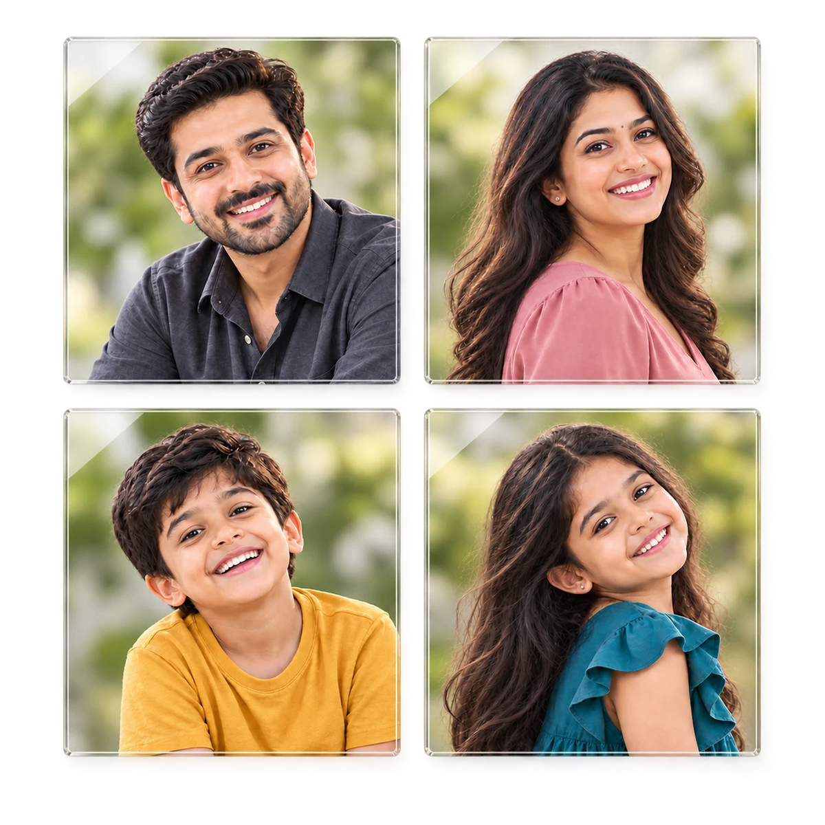 Personalized Family Tree Photo Frame | 5 mm Acrylic Family Photo Collage for Wall | Family Photos & Acrylic Photo Frame | 6, 10 & 12 Inch Tile Size Options