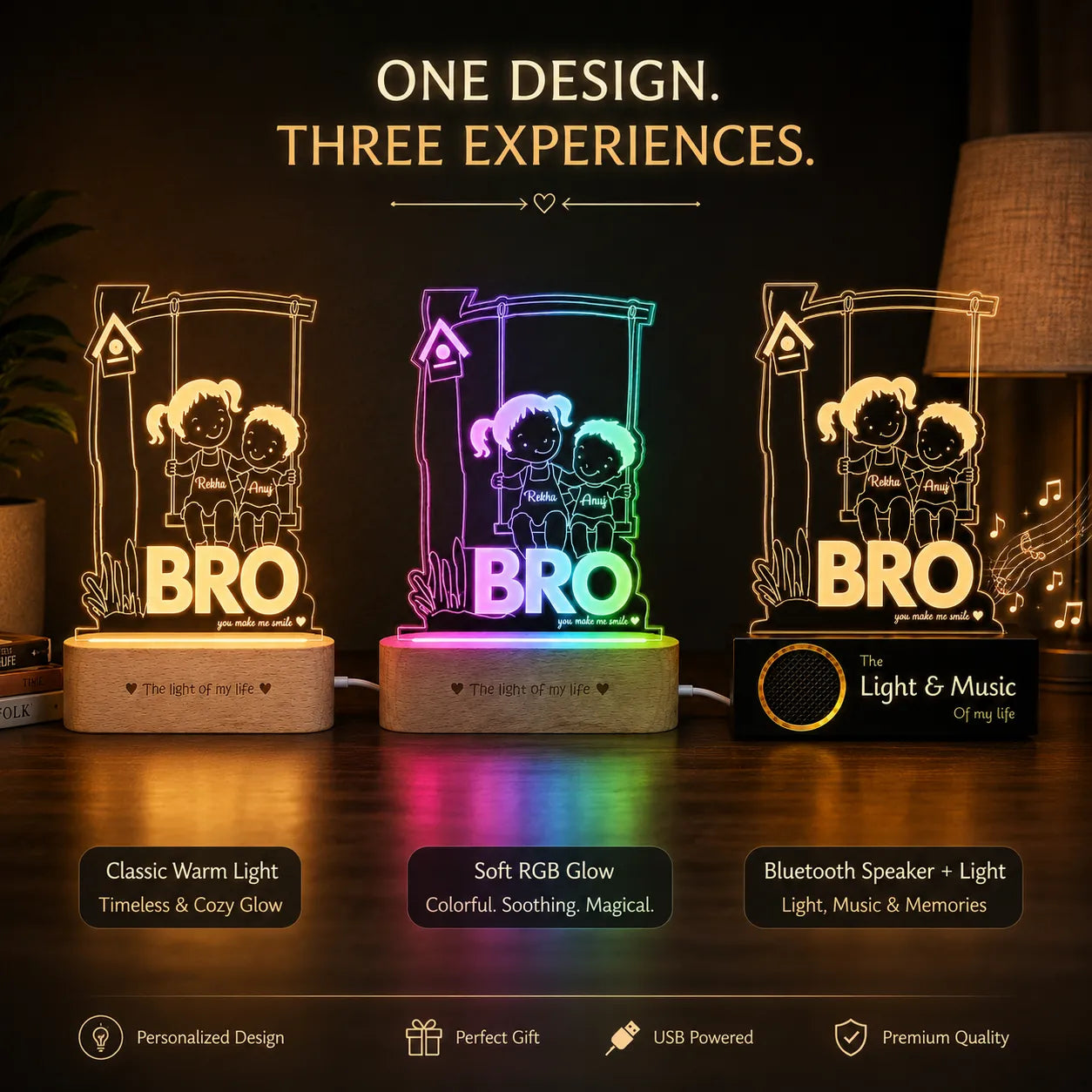 Raksha bandhan gift for brother - Bro Lamp