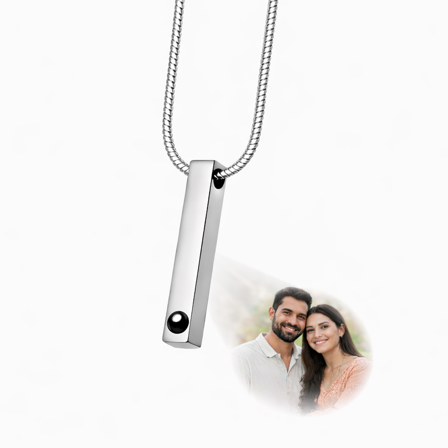 Zoci Voci Orbit Photo Jewellery Necklace – Hidden Picture Inside Pendant | Waterproof Stainless Steel Photo Necklace | Gift for Husband, Wife & Couples