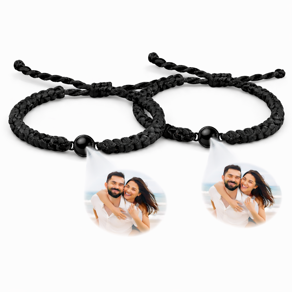 Zoci Voci Orbit - Photo Projection Bracelet for Couples – Hidden Picture Inside | Waterproof Stainless Steel Memory Bracelet | Gift for Husband, Wife & Anniversary