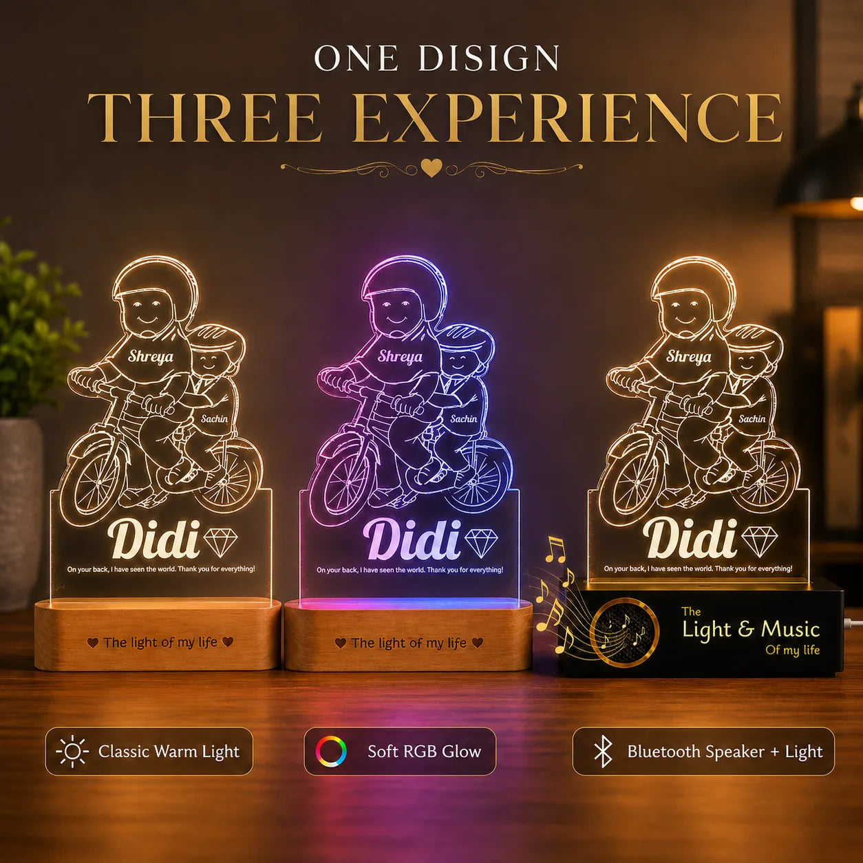 Cool Gift for Sister: Didi's Mentorship Tribute Engraved Lamp