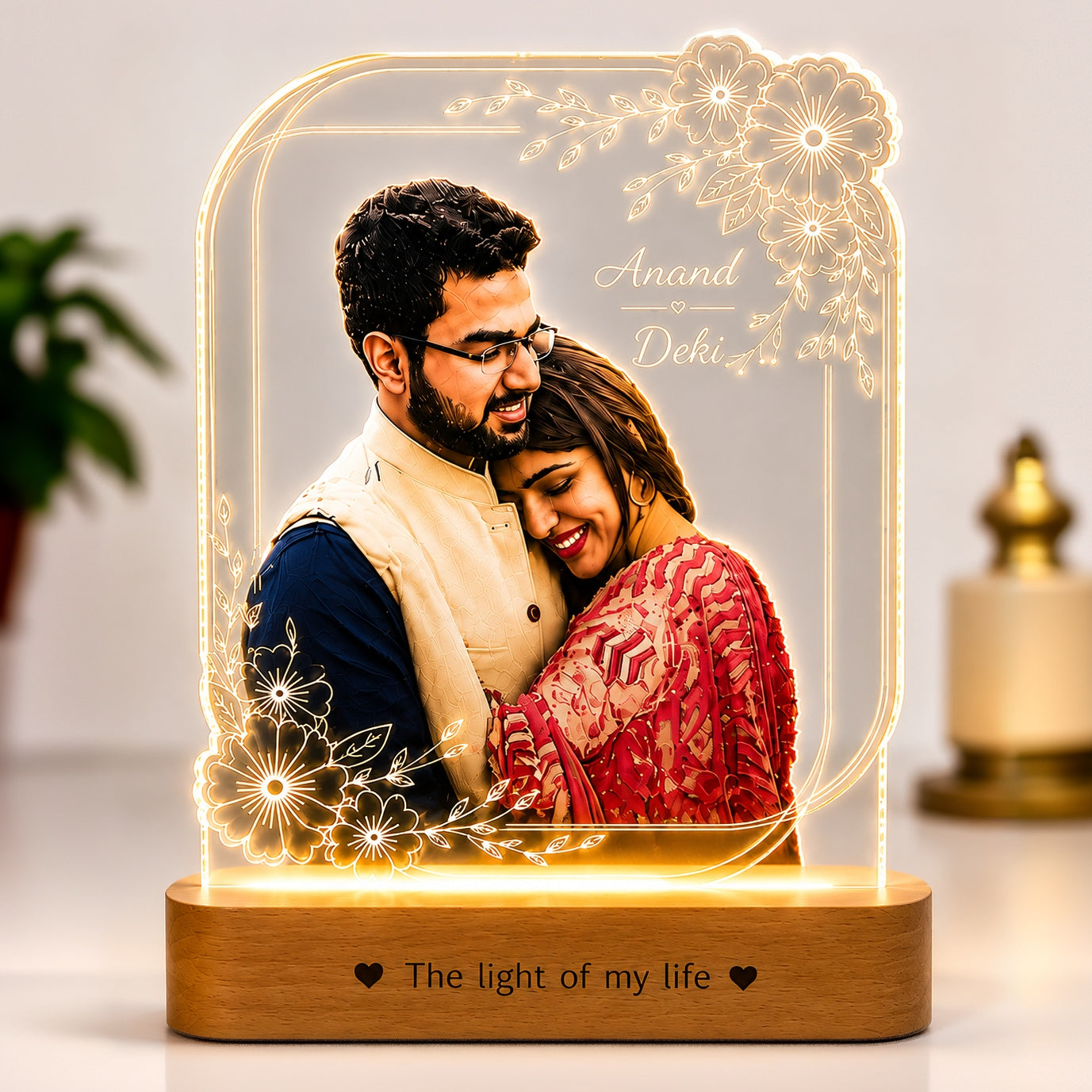 Precious Memories - Engraved Acrylic Photo Lamp