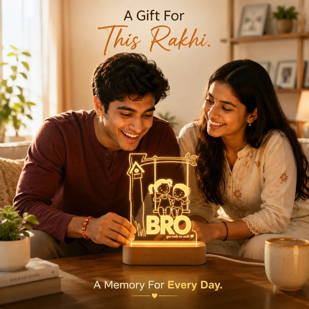 Raksha bandhan gift for brother - Bro Lamp