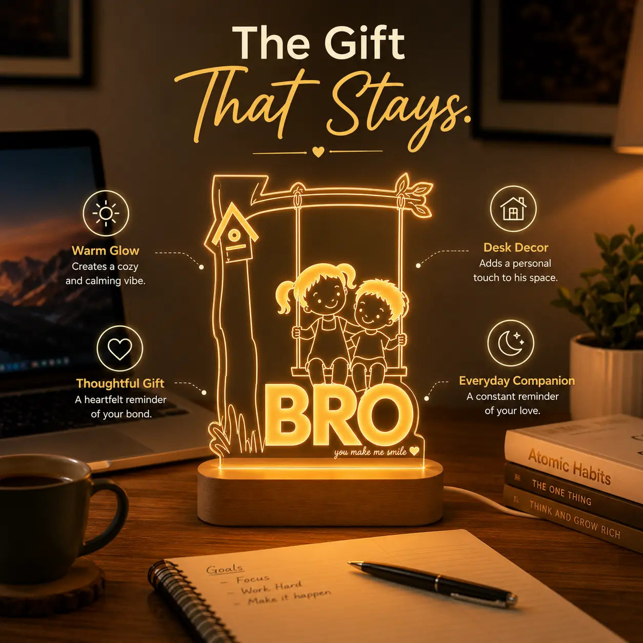 Raksha bandhan gift for brother - Bro Lamp