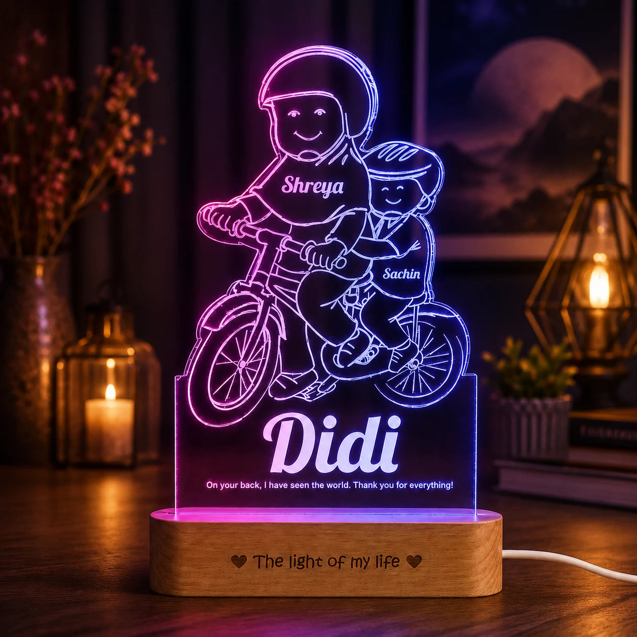 Cool Gift for Sister: Didi's Mentorship Tribute Engraved Lamp