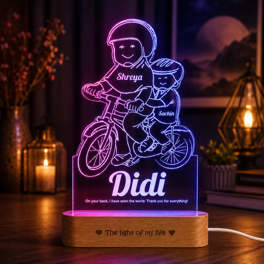 Cool Gift for Sister: Didi's Mentorship Tribute Engraved Lamp