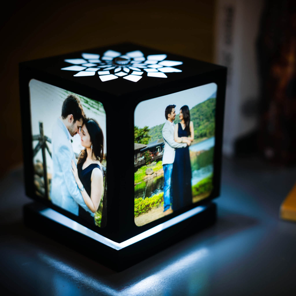 Anniversary Gift - Rotating Photo Lamp - Nostalgia Flora