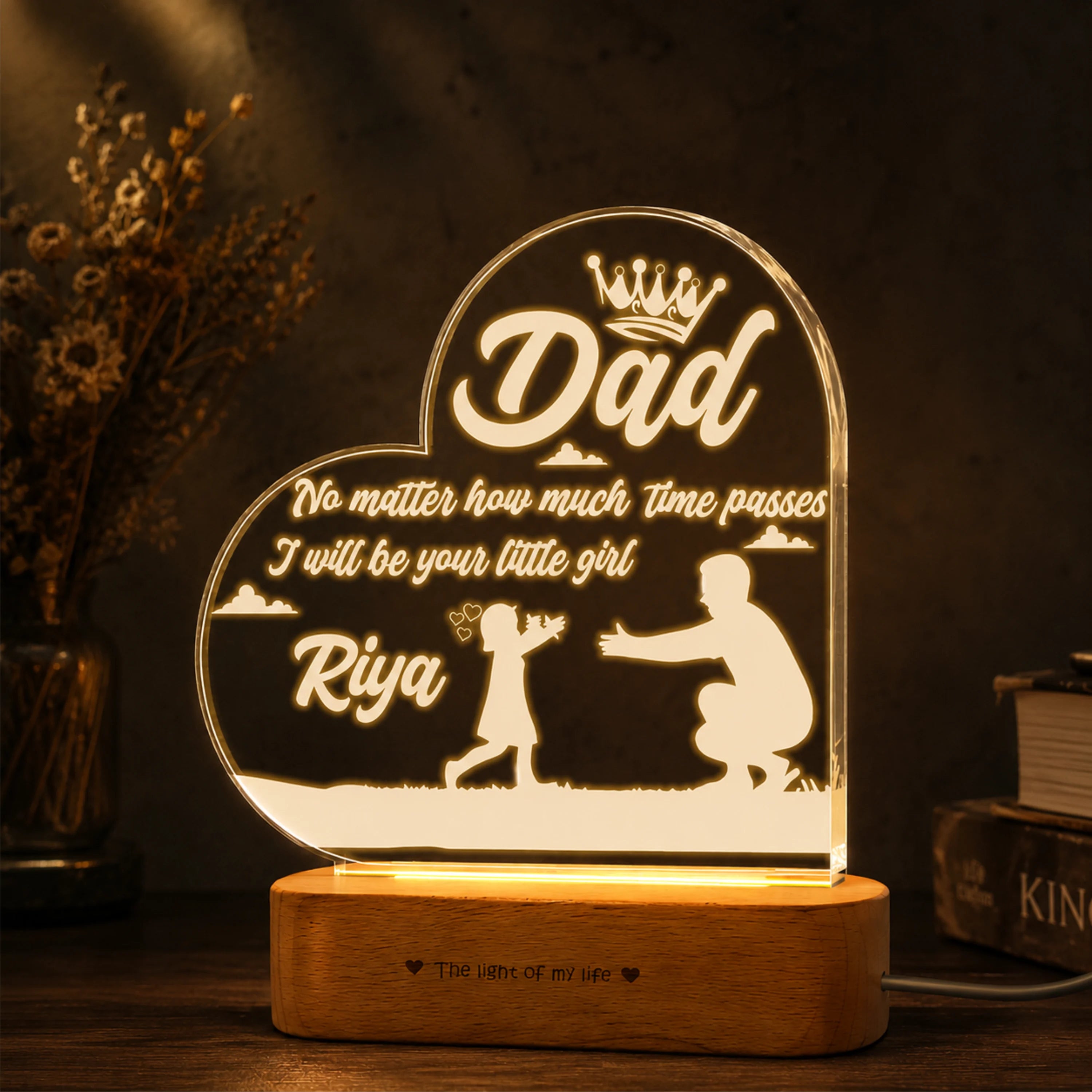 A Daughter's Promise Lamp - Gift For Father