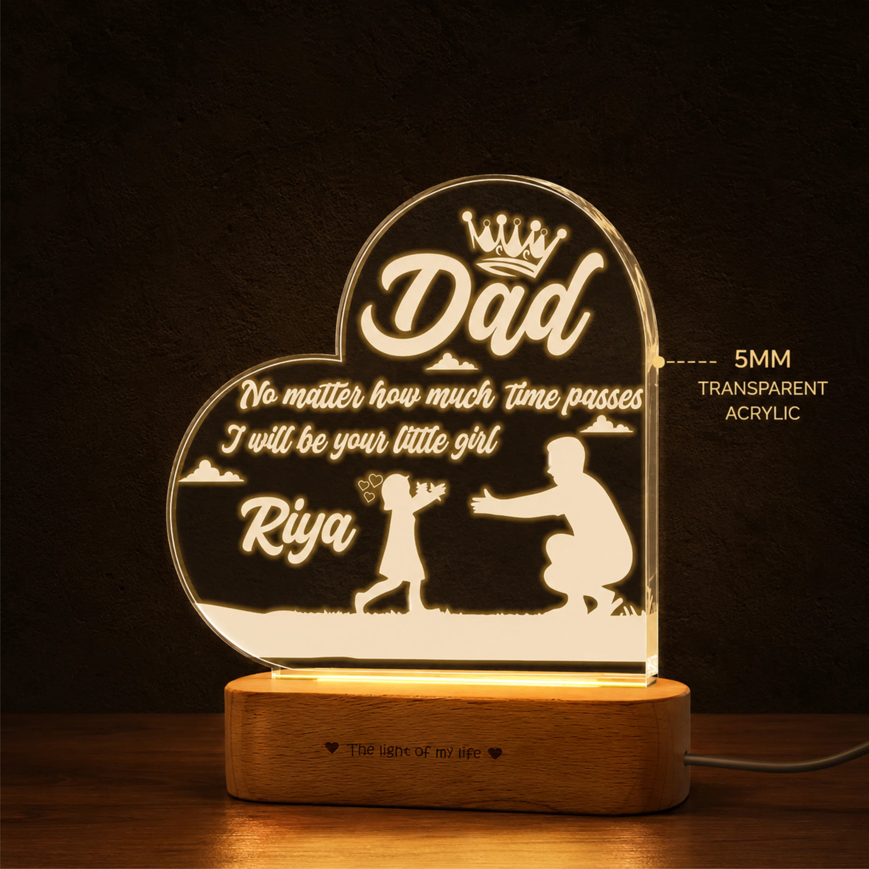 A Daughter's Promise Lamp - Gift For Father