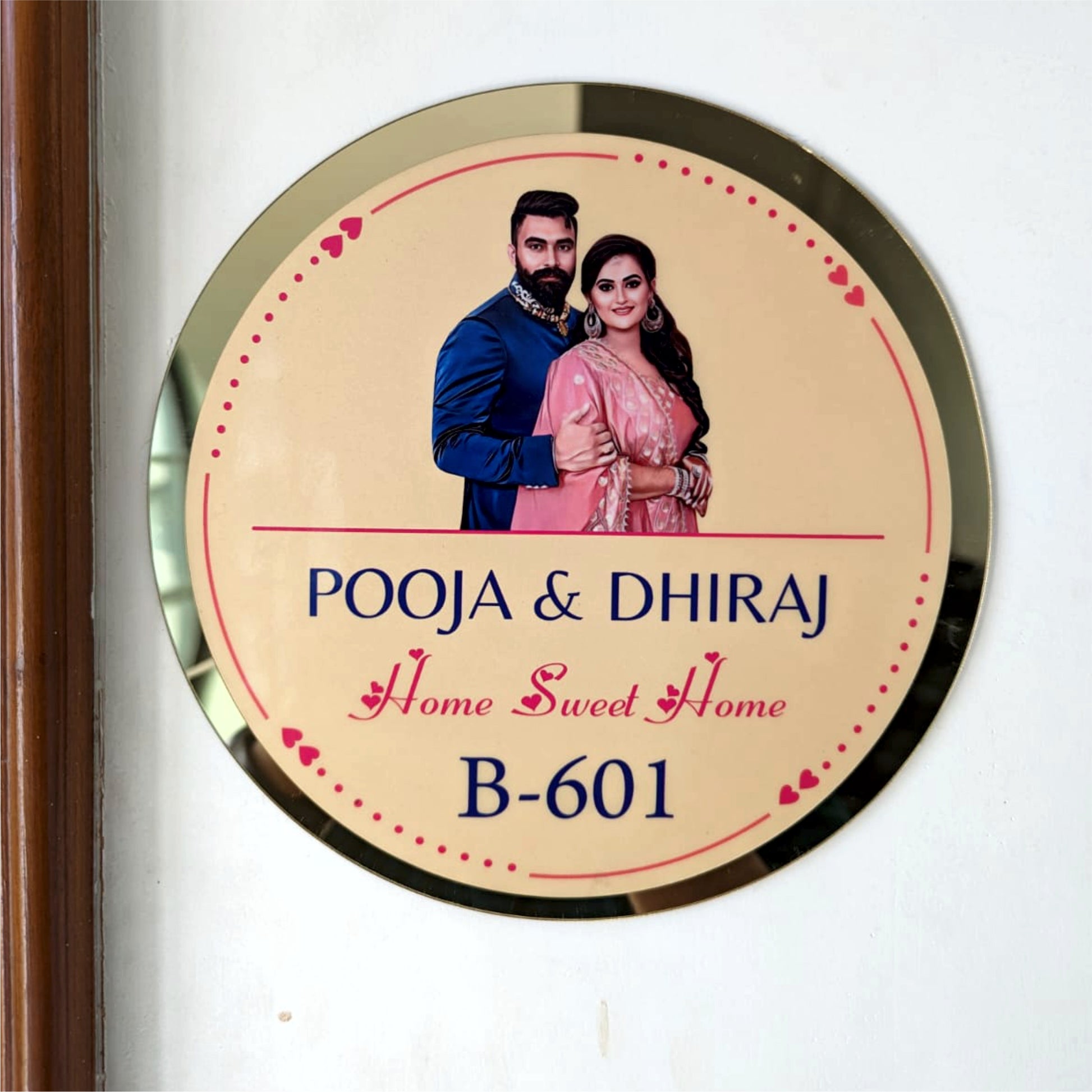 Colorful Welcome- Personalized Name Plate with Photo