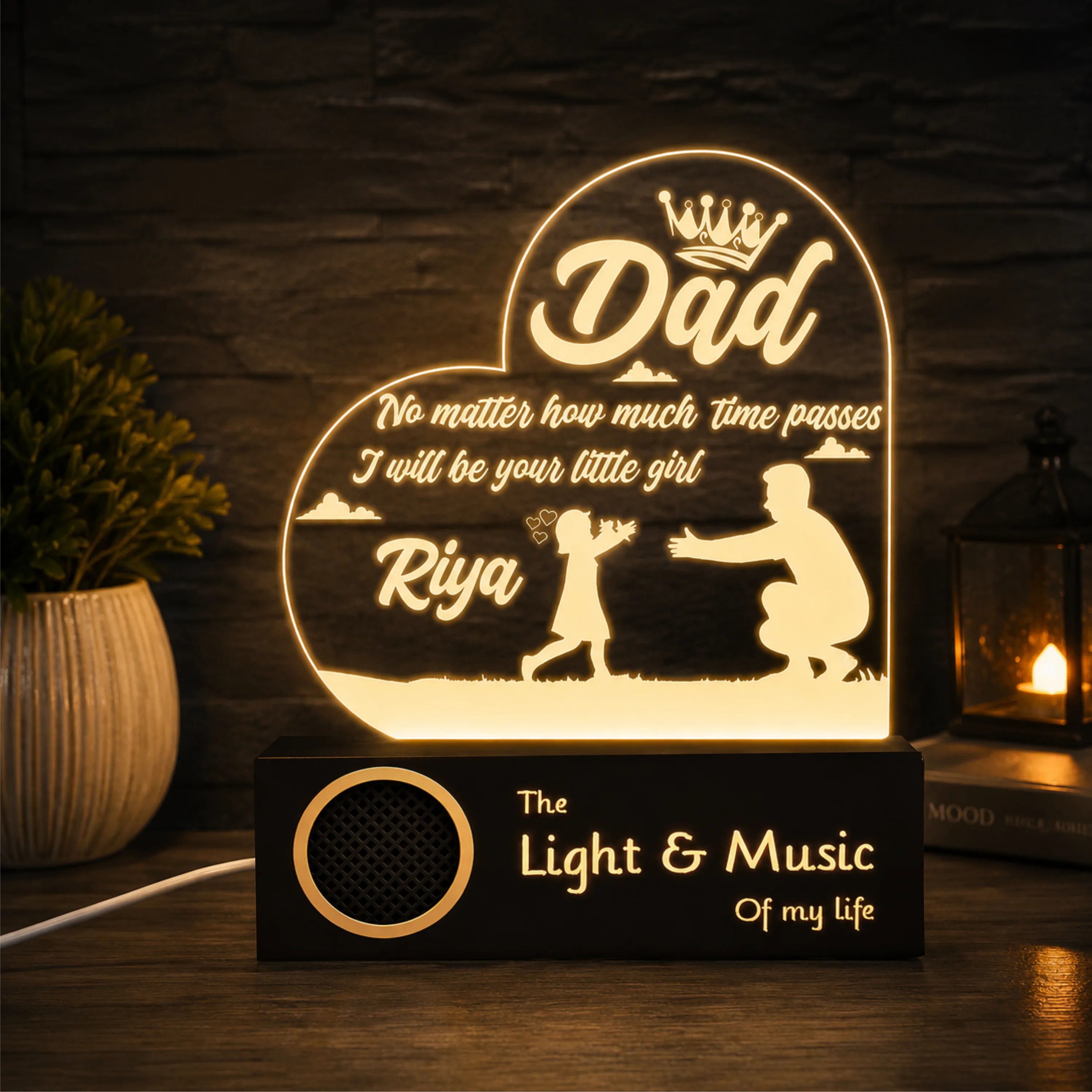 A Daughter's Promise Lamp - Gift For Father