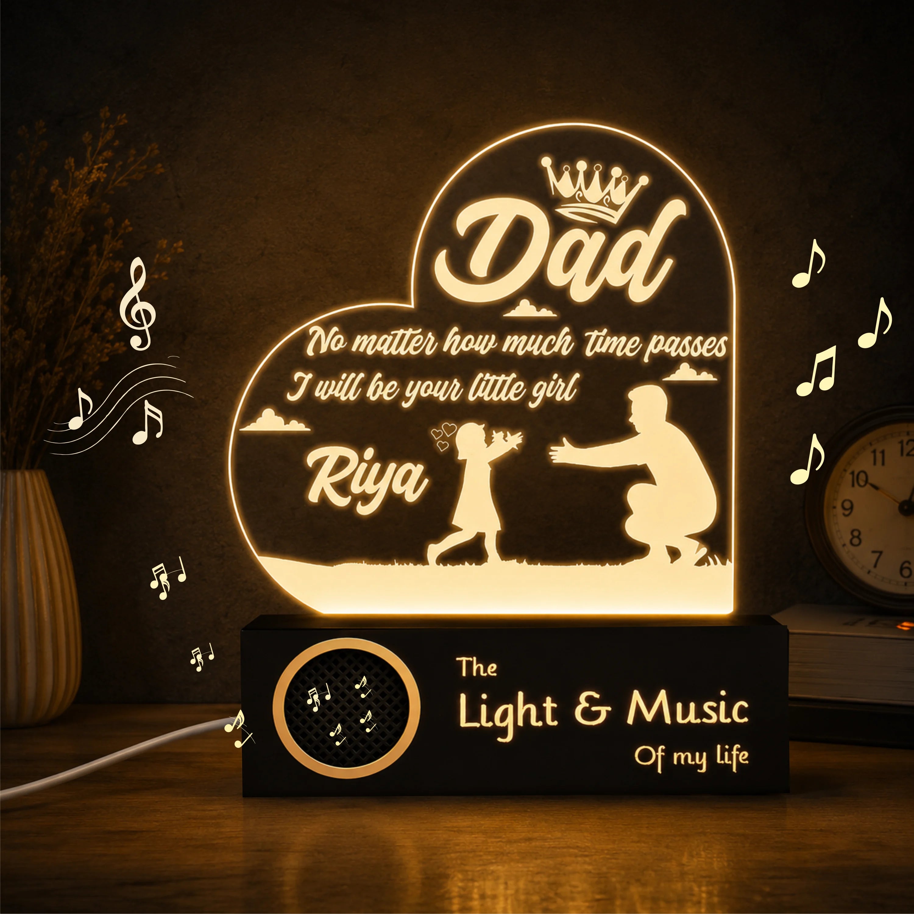 A Daughter's Promise Lamp - Gift For Father