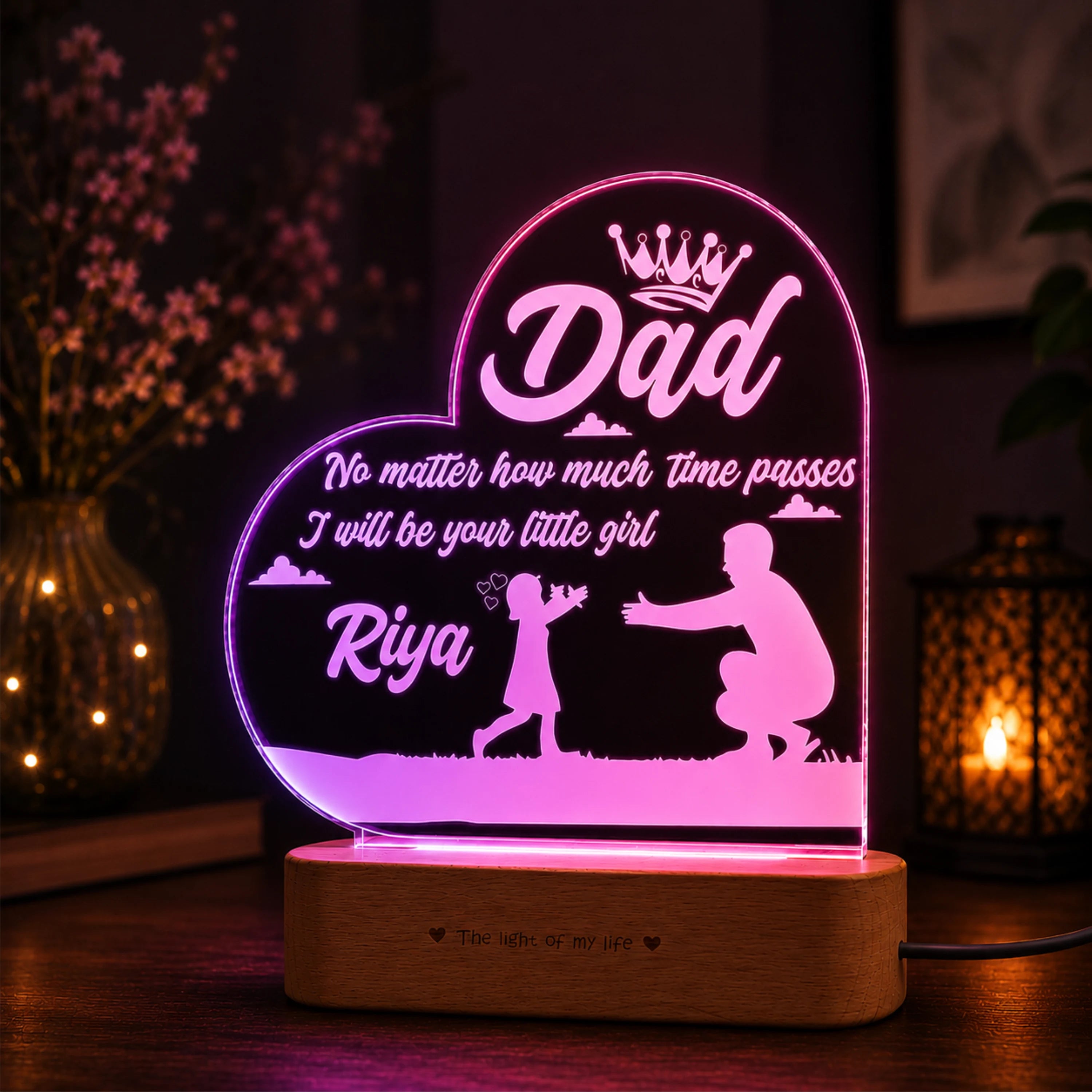 A Daughter's Promise Lamp - Gift For Father