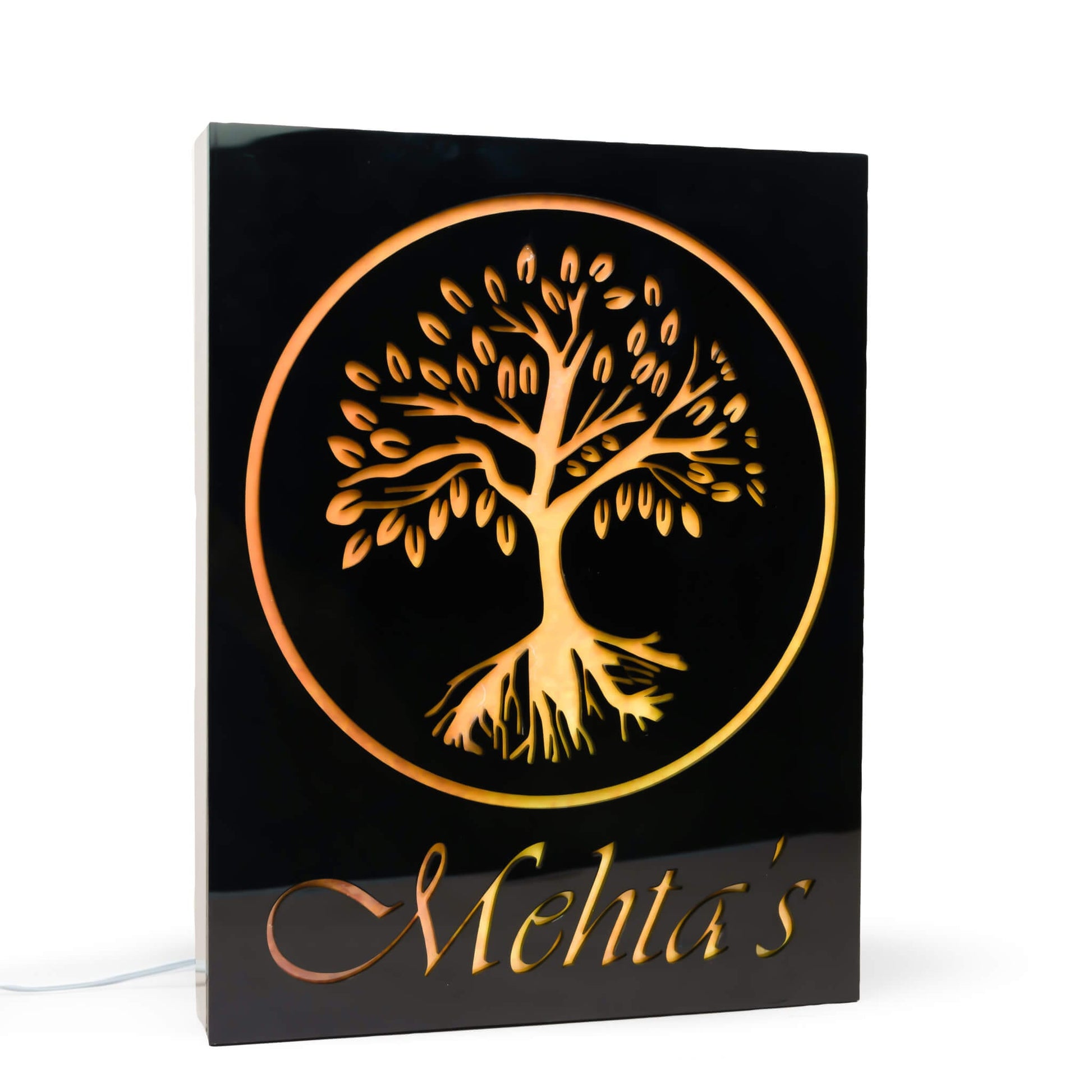 Acrylic Name plate with light inside