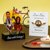 Jay Veeru caricature - Gift for brother and sister -  caricature + photo rakhi + chocolates
