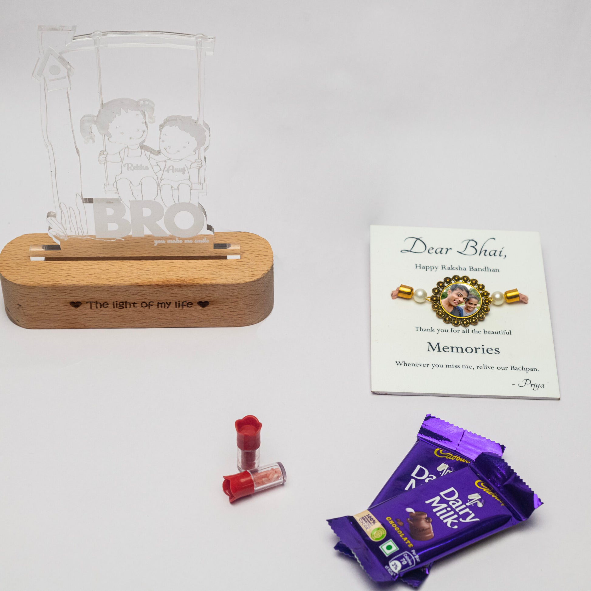 LED lamp rakhi combo