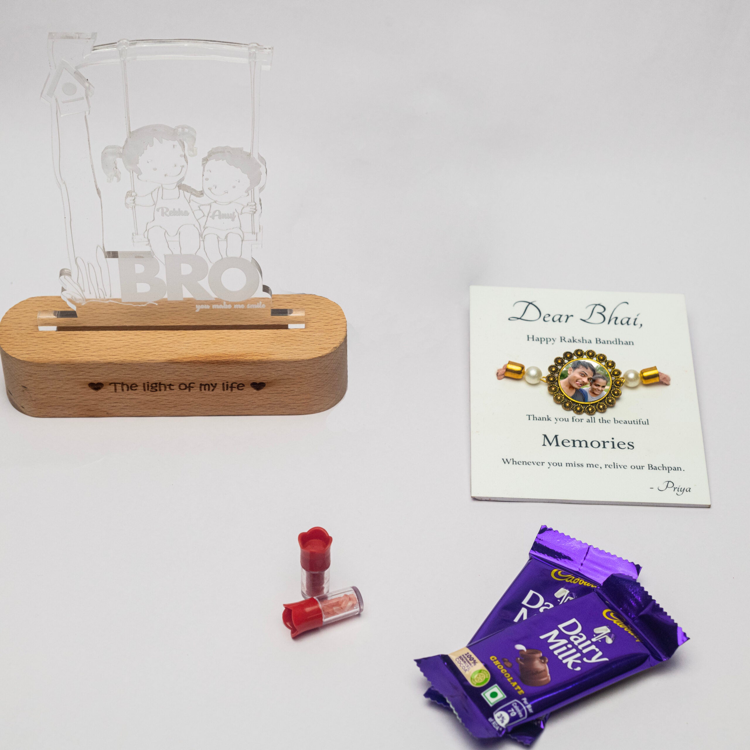 LED lamp rakhi combo