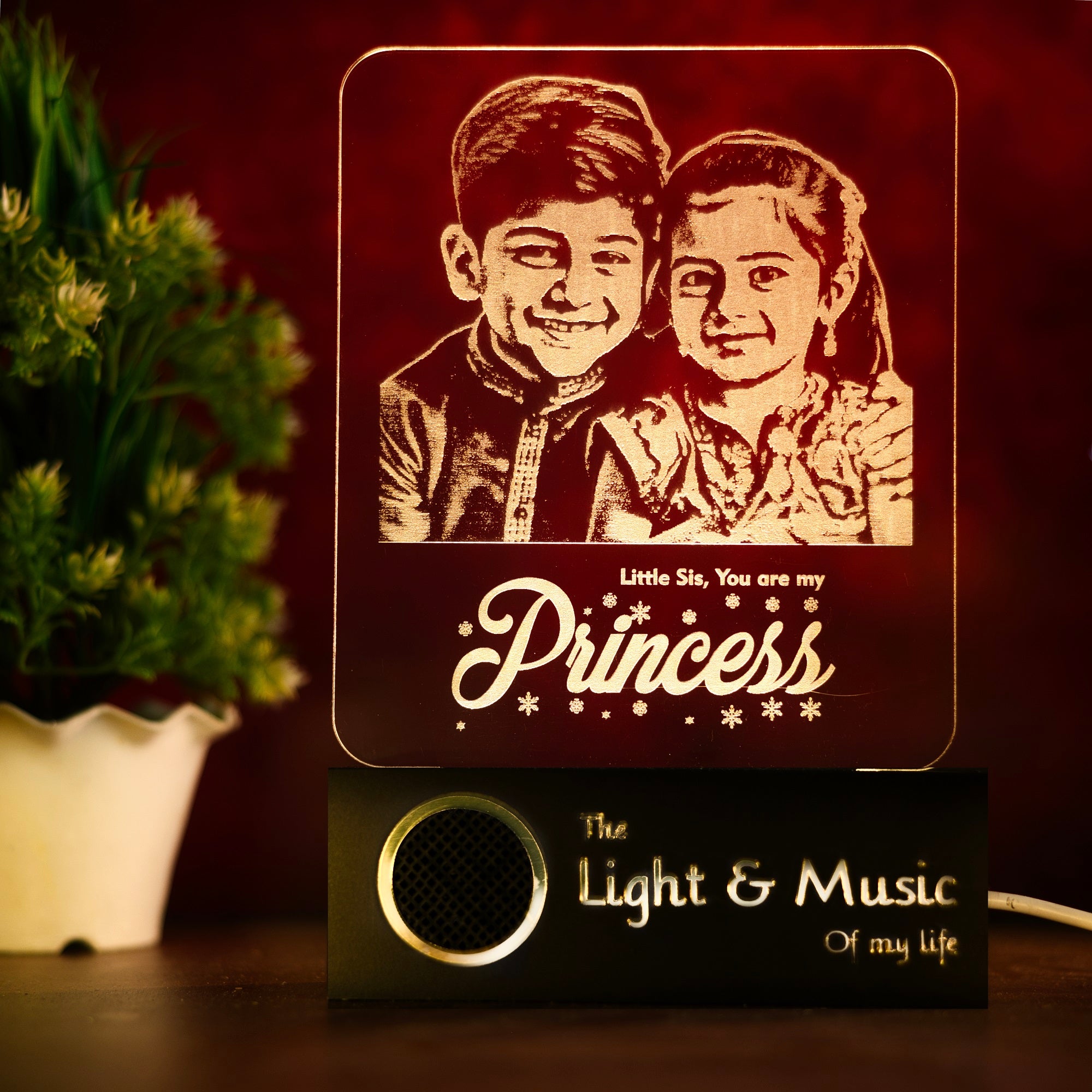 Princess Photo Lamp - Personalized Gift for Sister