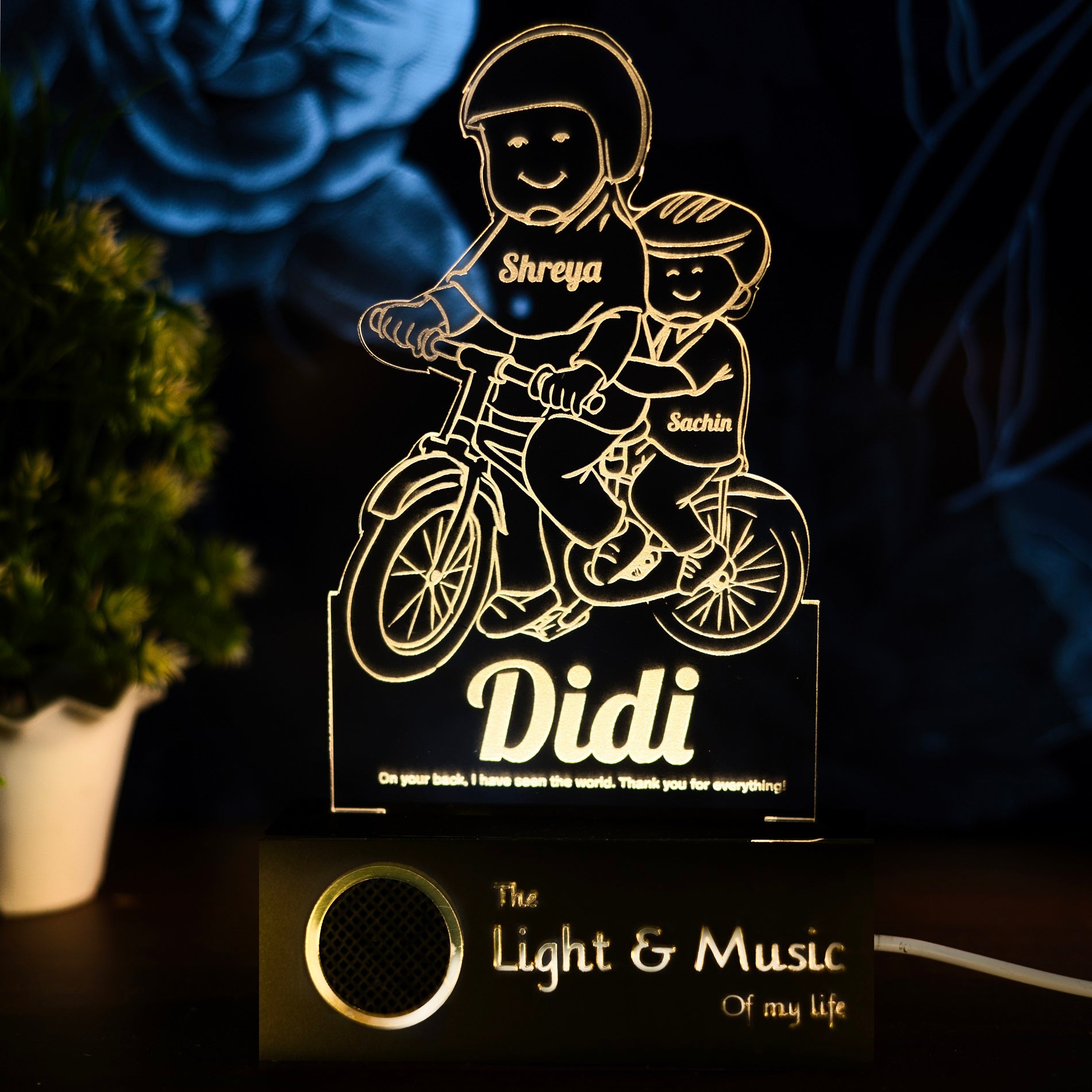 Cool Gift for Sister: Didi's Mentorship Tribute Engraved Lamp