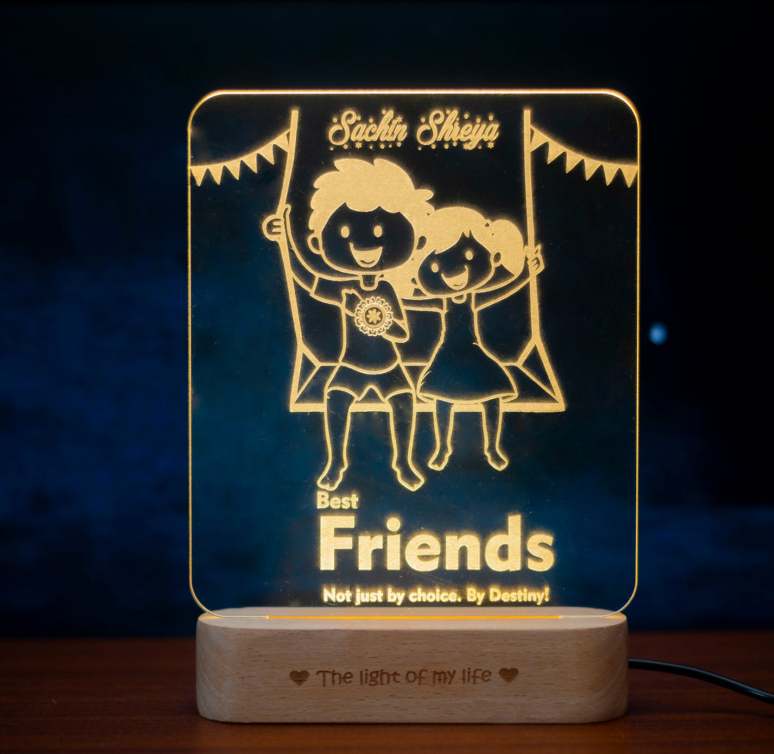 Swinging Siblings Lamp - Rakshabandhan Gift For Sister/Brother