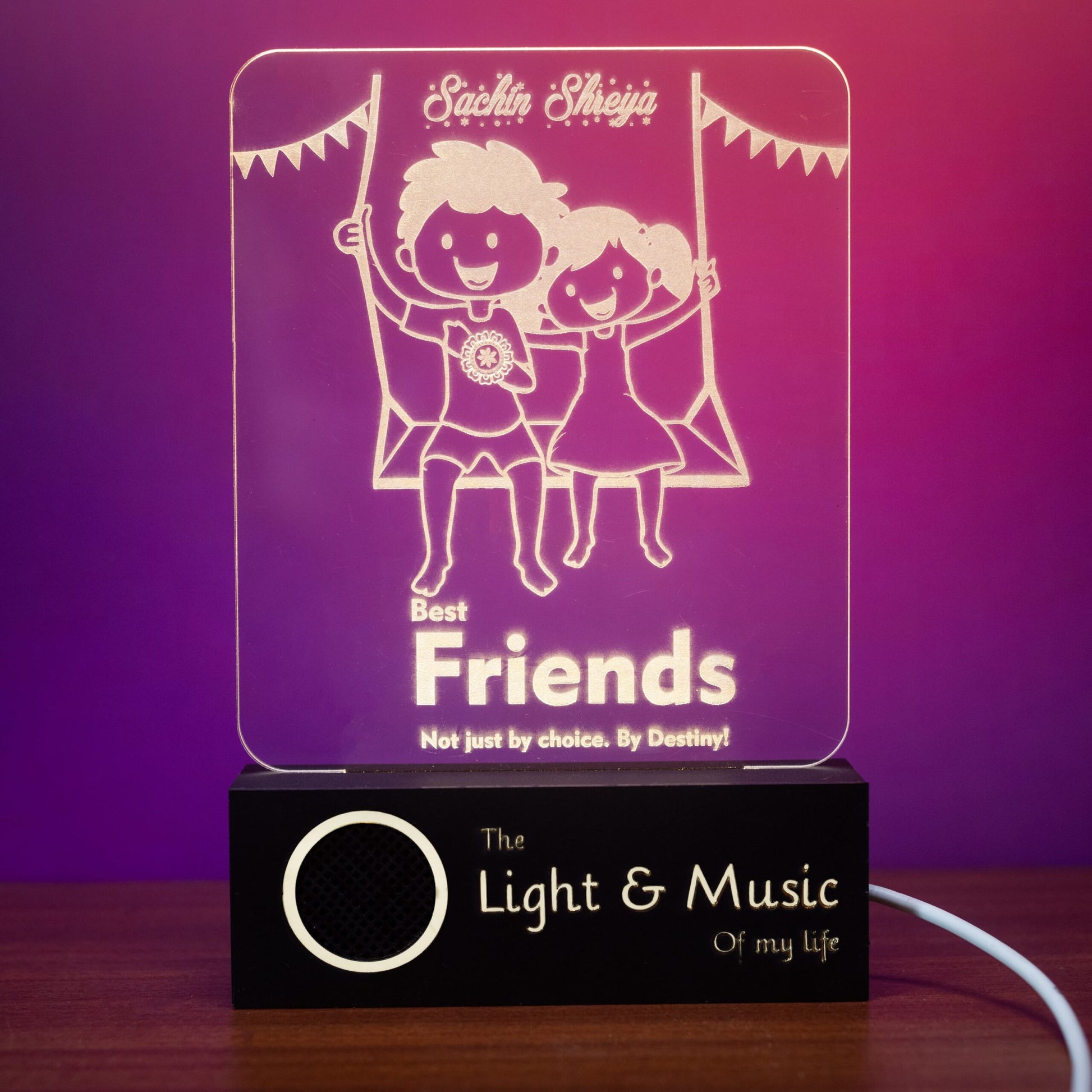 Swinging Siblings Lamp - Rakshabandhan Gift For Sister/Brother