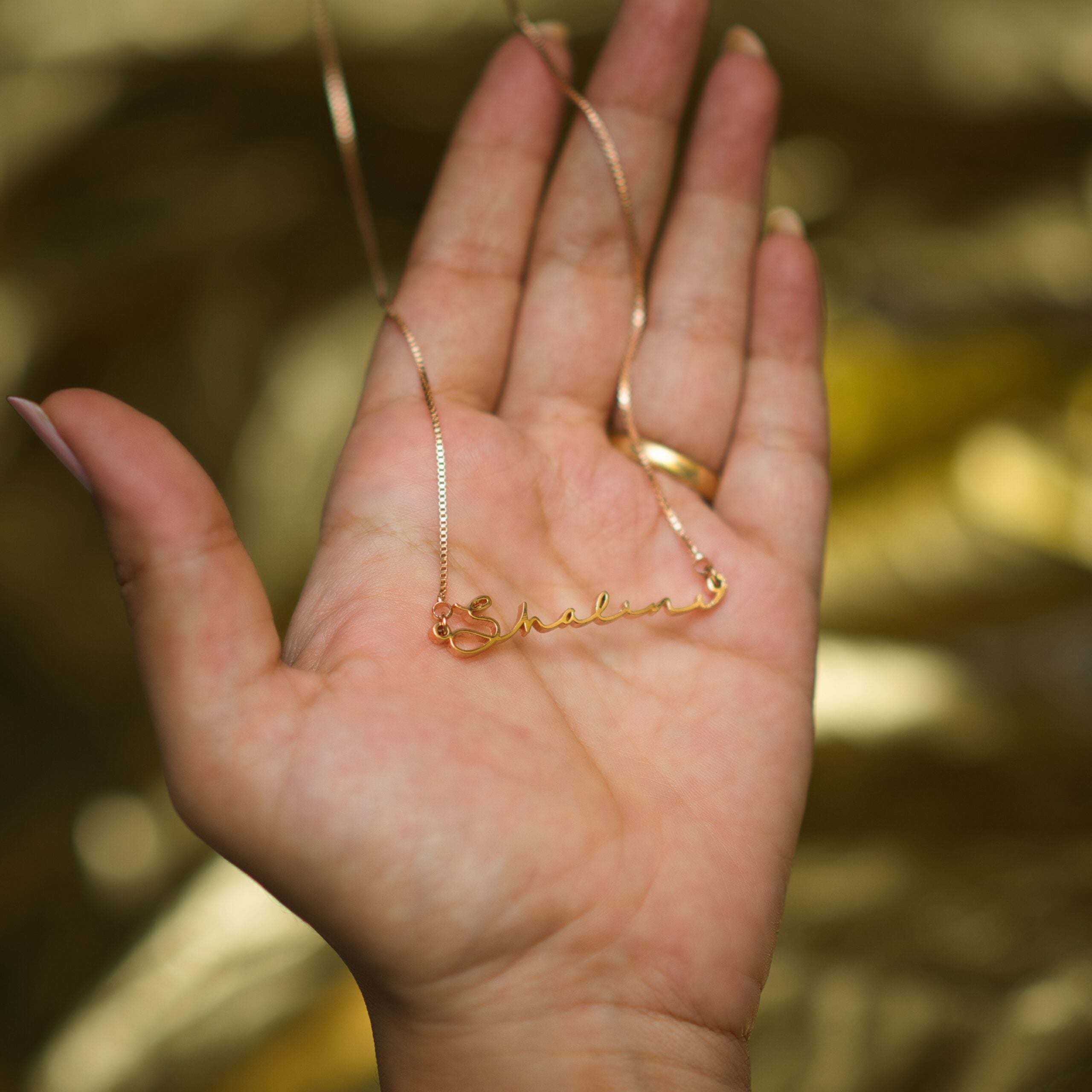 Signature Style Name Necklace – Personalized Script in Stainless Steel