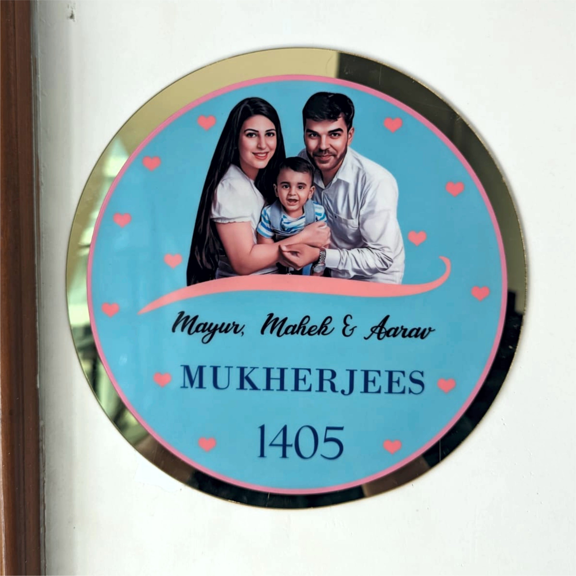 Colorful Welcome- Personalized Name Plate with Photo