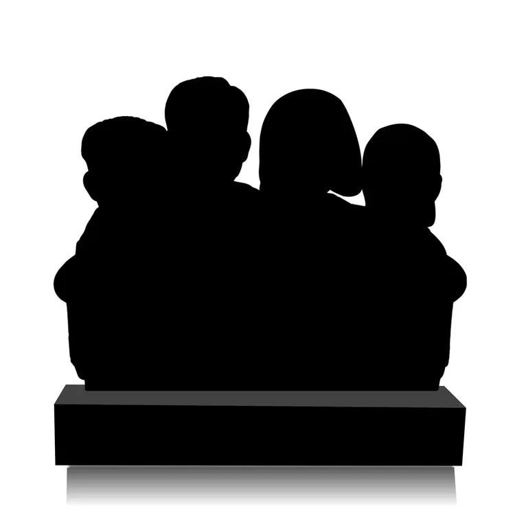 Personalized Family Caricature Standee – “Family = Love + Drama + Masti!” (Custom Faces) | Acrylic + MDF | 7x6x2 inch