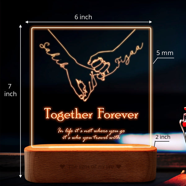 Eternal Companion Personalized Names Lamp