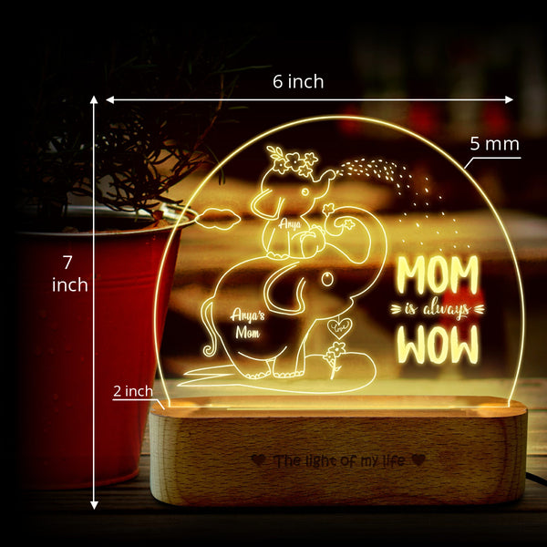 Mom is Wow – Mother’s Day Gift Lamp