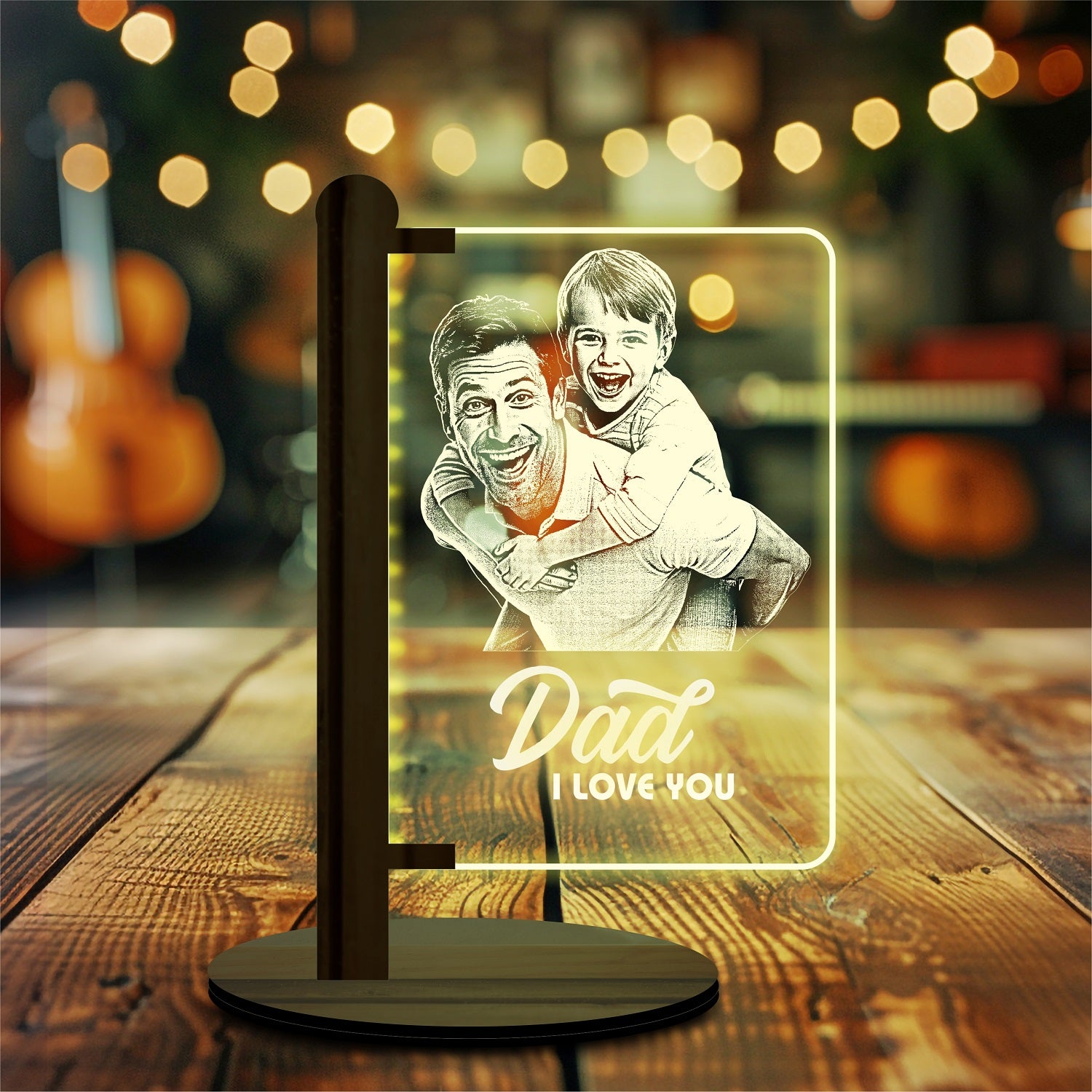 Dad & Me Lamp - Personalized gift for Father's Day