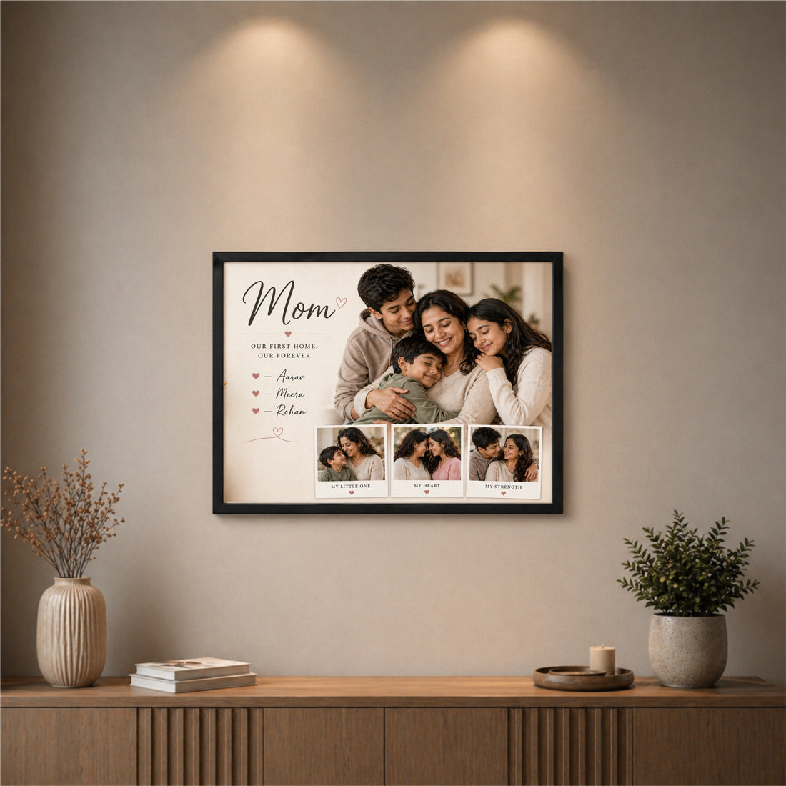 Personalized Family Photo Frame for Mom (10x16 Inch)