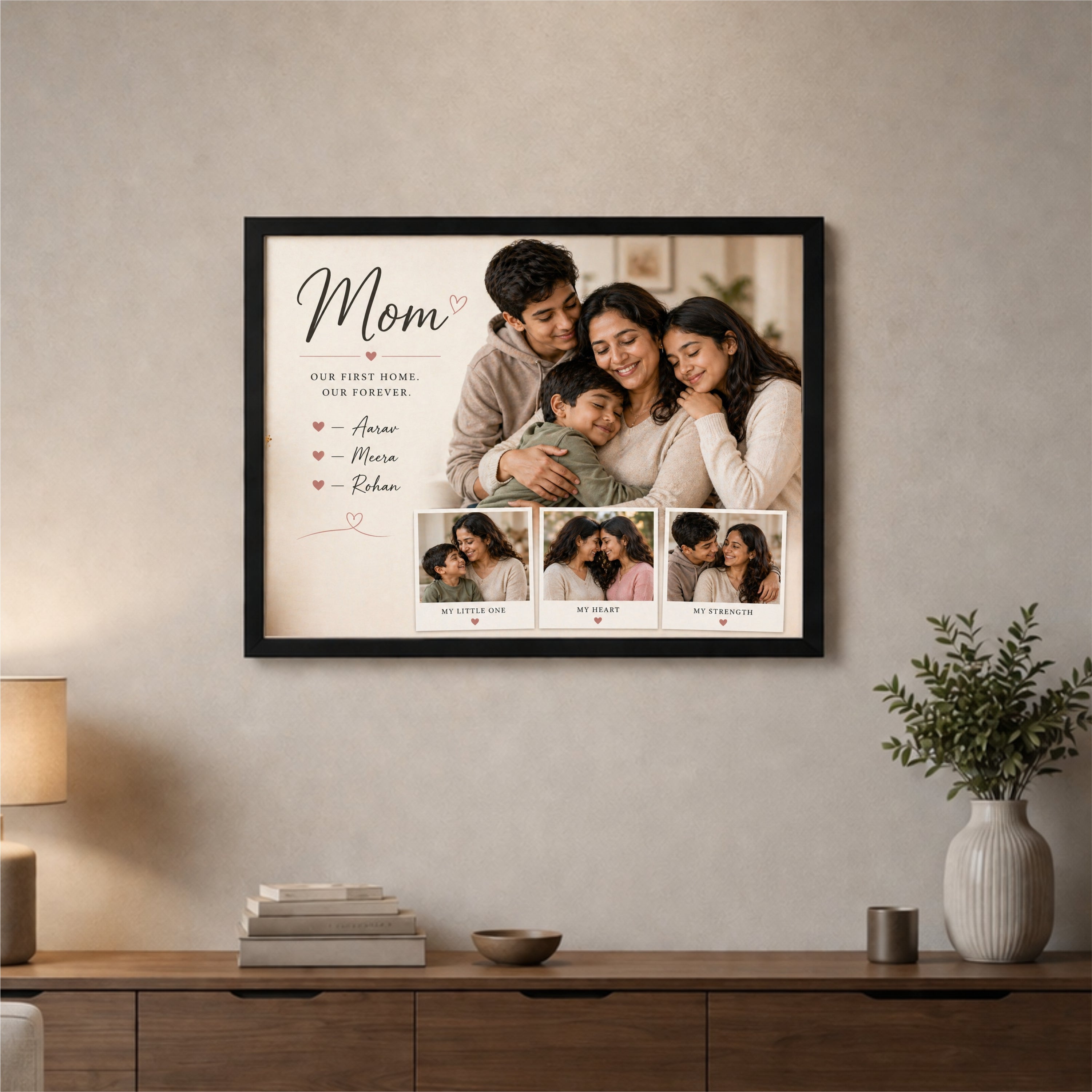 Personalized Family Photo Frame for Mom (10x16 Inch)