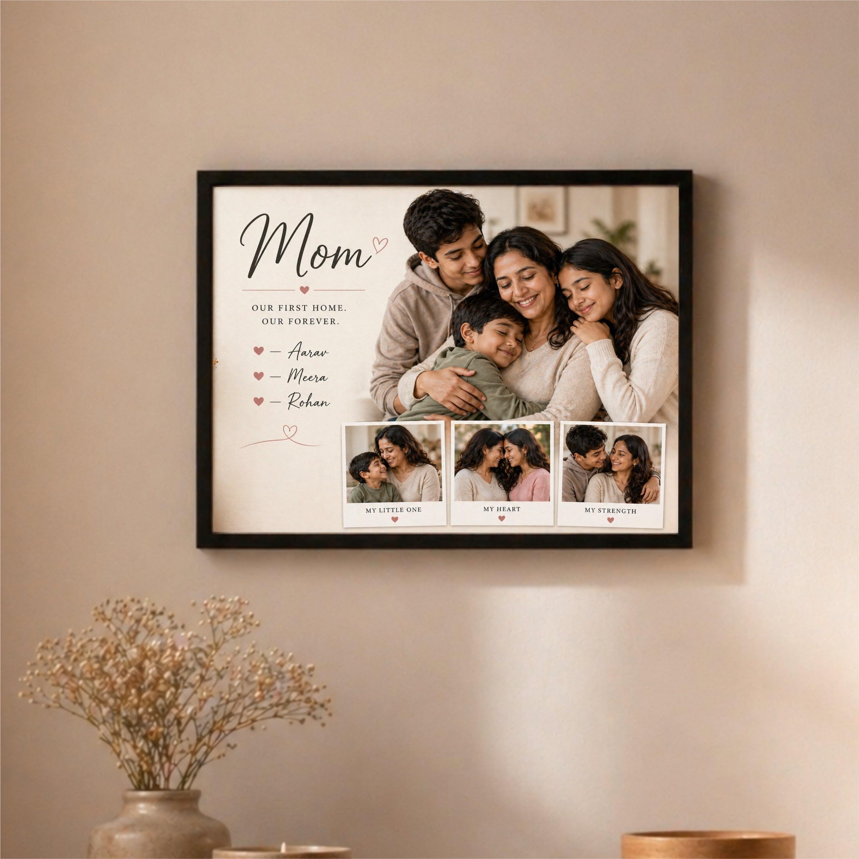 Personalized Family Photo Frame for Mom (10x16 Inch)
